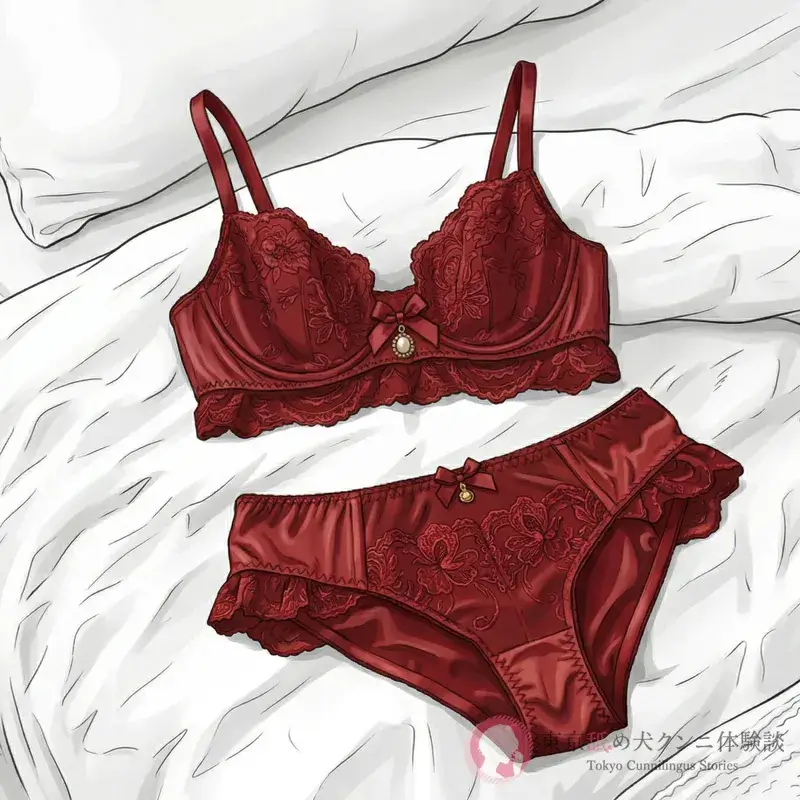 メイサさんが着用していた赤色の下着